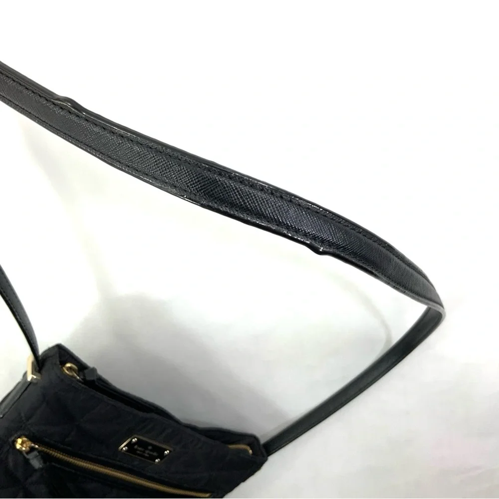 KATE SPADE Black Wilson Road Quilted Dessi Bag Crossbody Handbag Purse - Picture 4 of 15